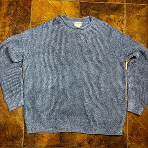 L.L. Bean Organic Cotton Waffle Knit Heavy Crewneck Sweater